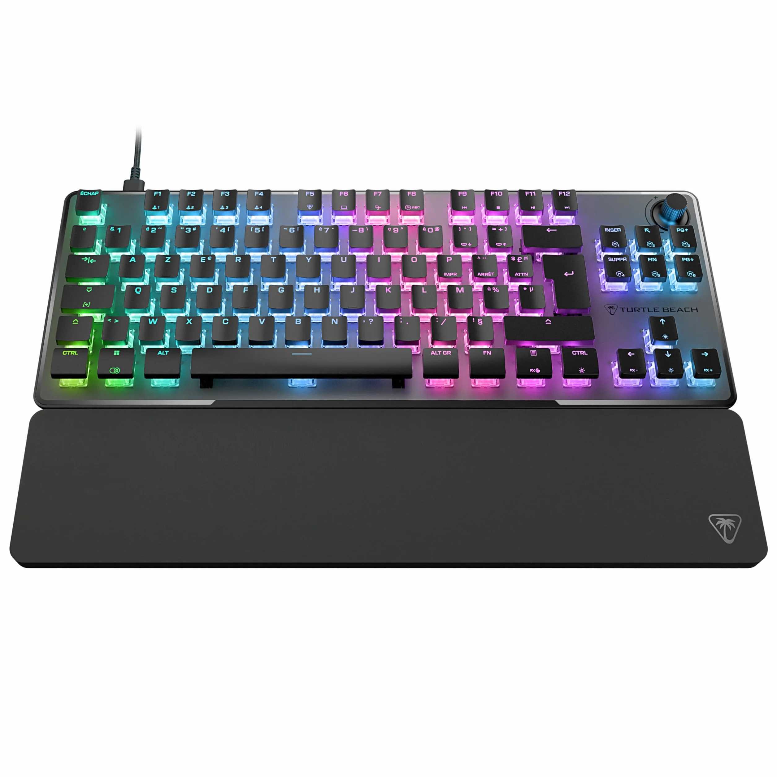 Turtle Beach Vulcan II TKL Pro Tastiera da gioco meccanica RGB magnetica Interruttore analogico Hall, tasti multimediali, poggiapolsi, piastra di copertura in alluminio
