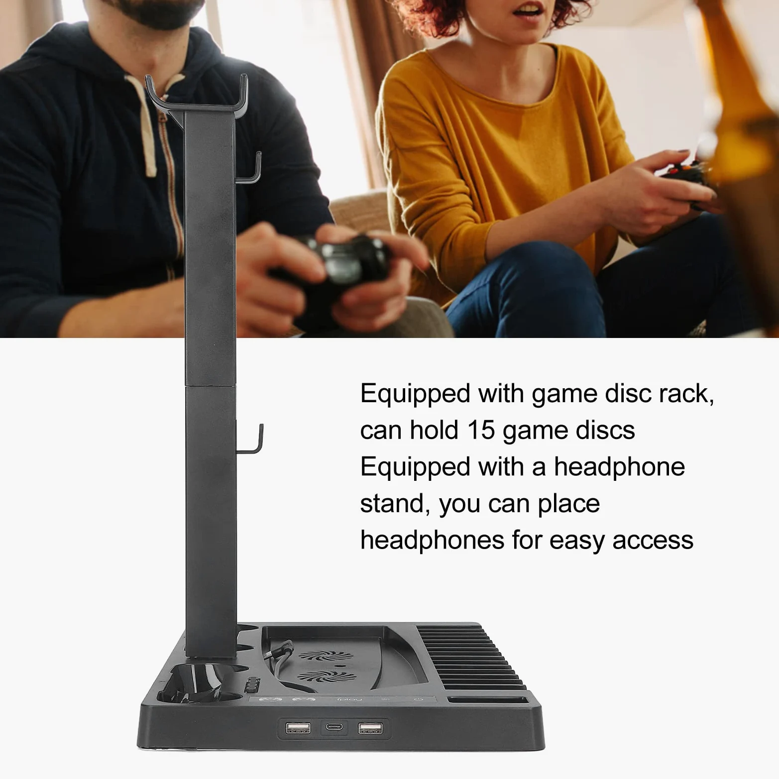 Ventola di Raffreddamento con Supporto Verticale per Giochi, Stazione di Raffreddamento di Ricarica per Controller Multifunzione ABS per Console di Gioco