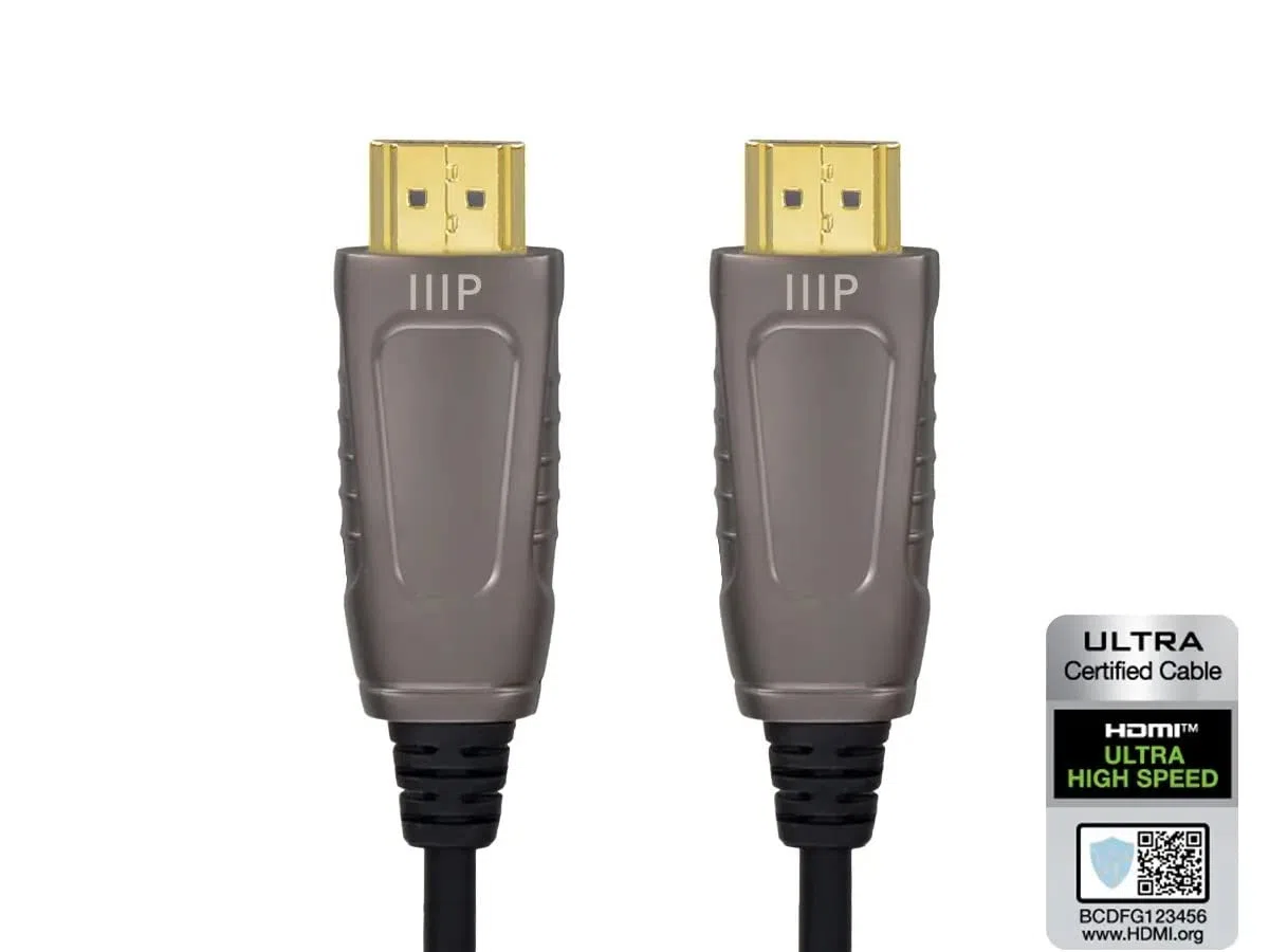 Monoprice SlimRun - Cavo HDMI attivo ad alta velocità certificato AV 8K, 20 metri CMP, HDMI 2.1, AOC, per PS 5, PS 5 Digital Edition, Nintendo Switch, Xbox Series X e Xbox Series S