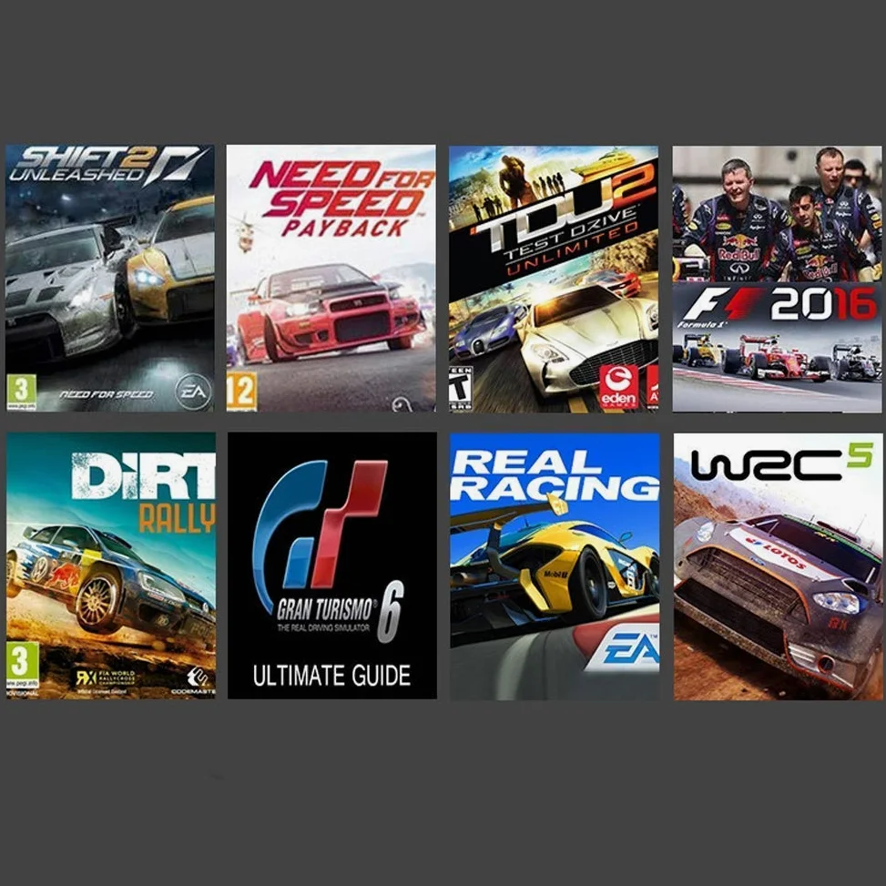 RajoNN Volante da Corsa 7 in1, Volante da Corsa con Feedback Driving Force con Pedali reattivi per PC, PS3, PS4, X-360, X-One, NS Switch, Android