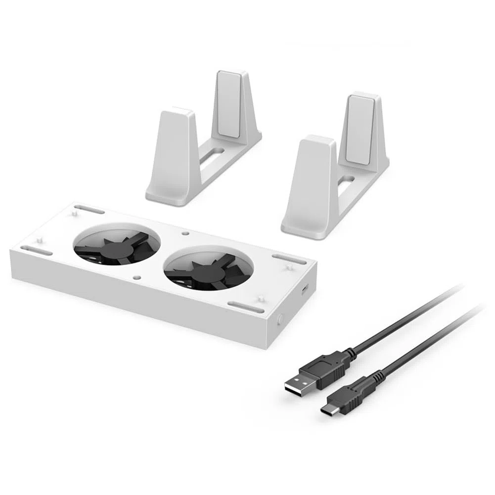 Supporto verticale con ventola di raffreddamento e porte USB, sistema di raffreddamento rimovibile per console serie S, design salvaspazio per prestazioni di gioco migliorate