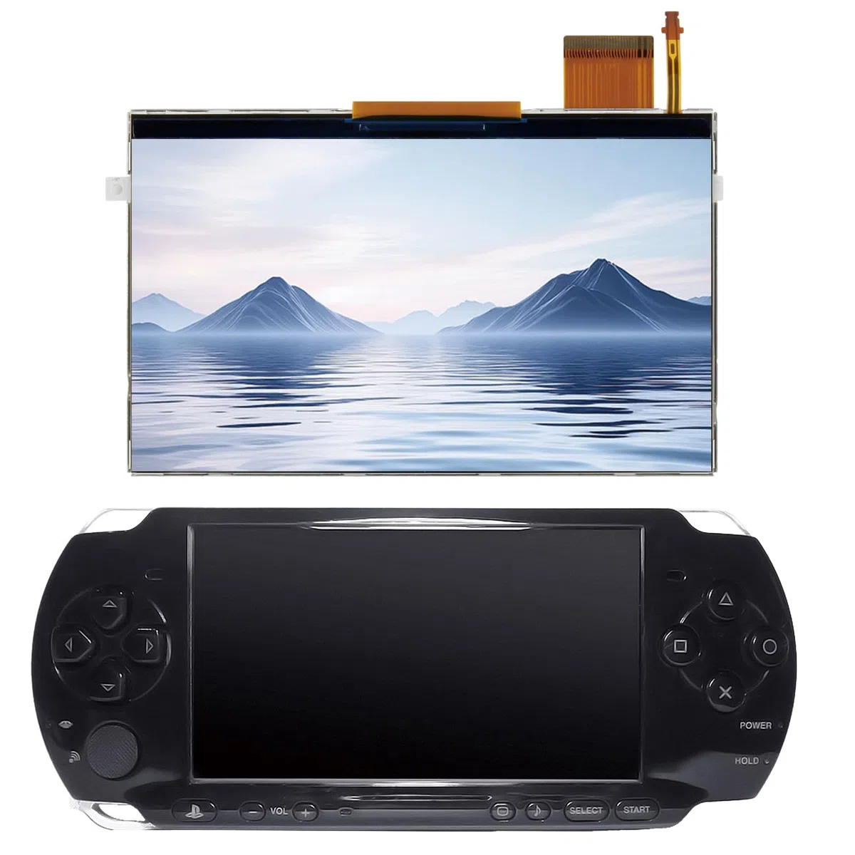 LCD Display per Console Gioco, LCD Schermo per PSP 3000 3001 3002 3003 3004 3008 3010 Sostituzione Schermo Glass Pannello Screen Replacement (senza Touch Screen)