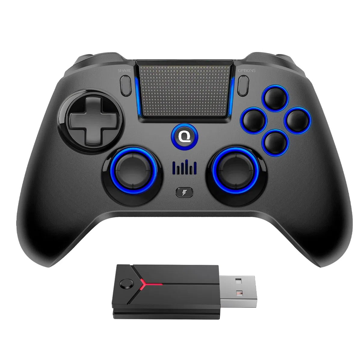 QRD Controller wireless Spark N5 per PS5 Pro Slim PS4 PS3 PS2 Steam Deck PC Windows Mac iOS Android TV Box, controller PS5 con joystick per gamepad Halleffect con touchpad