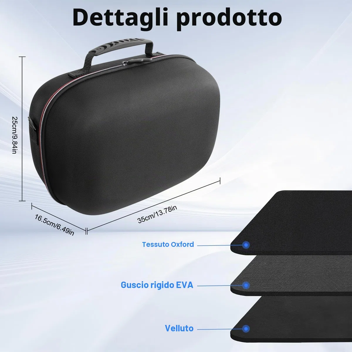 Arvok Custodia da Trasporto per Meta Quest 3 /Quest 2, Custodia Grande Fodera Morbida per Oculus Quest 3 & 2 Accessori, Borsa Protettiva per Cuffie VR con Guscio Rigido per Viaggio e Stoccaggio