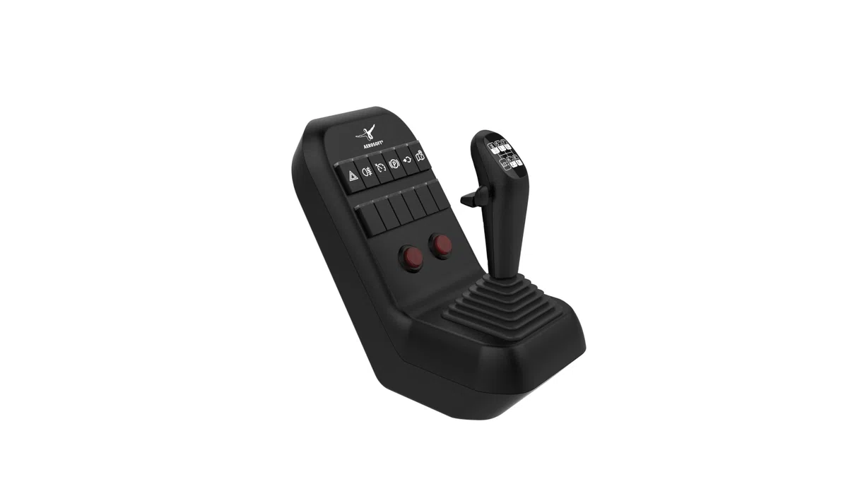 Aerosoft Truck & Bus Wheel System – Volante professionale con Force Feedback per simulazioni di camion e autobus su PC con pedaliera a 3 pedali e leva del cambio realistica