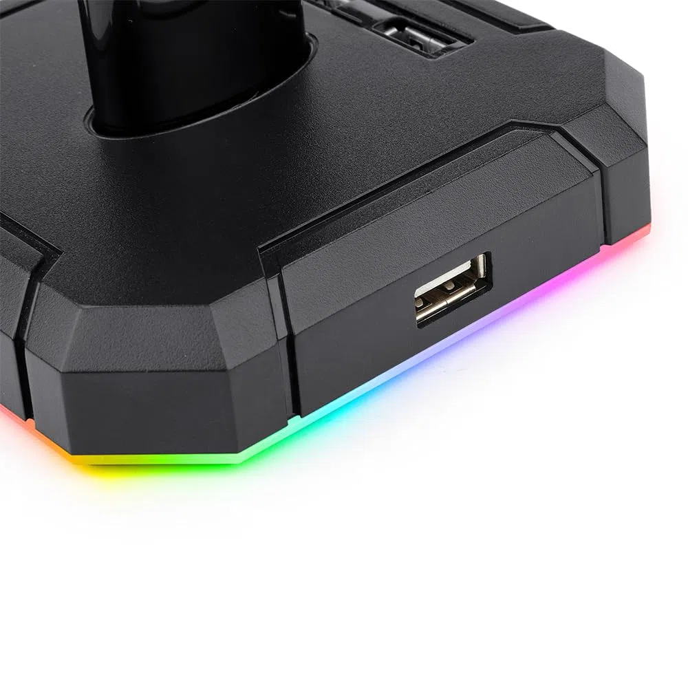 Redragon - Supporto per cuffie Scepter-Pro (HA300) Retroilluminazione RGB con 4 porte USB