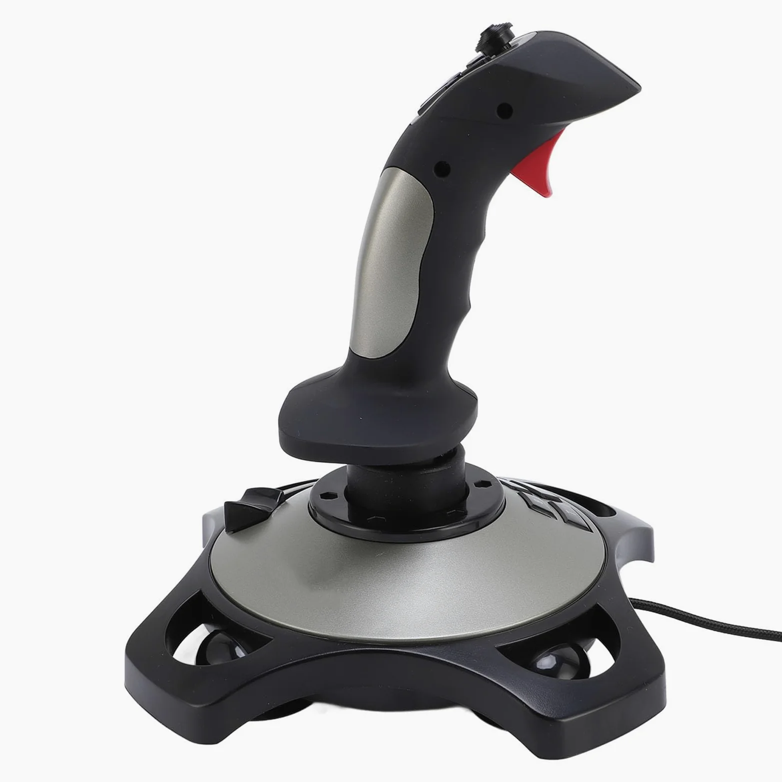 Bewinner Joystick per Simulatore di Volo con Vibrazione, Acceleratore, 12 Pulsanti Programmabili, Cavo USB per PC per Wins 7 8 10 11, Impugnatura Ergonomica per Giochi di Volo