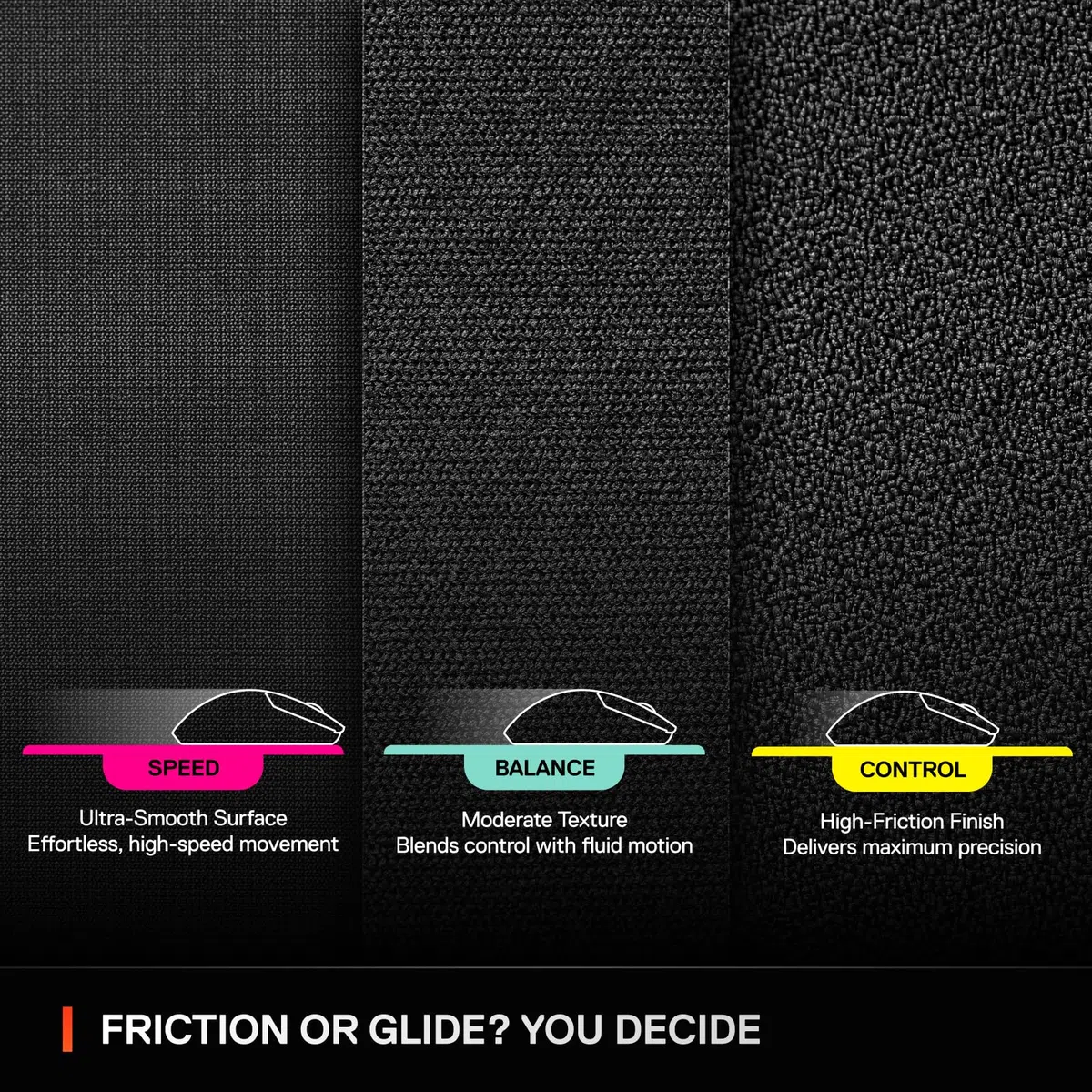 SteelSeries QcK XL Performance Balance Gaming Mousepad - Densità extra per una scorrevolezza fluida - Cuciture a basso profilo - Base in gomma neoprene antiscivolo - 40 x 87,5 cm - FPS, MOBA, RTS, MMO