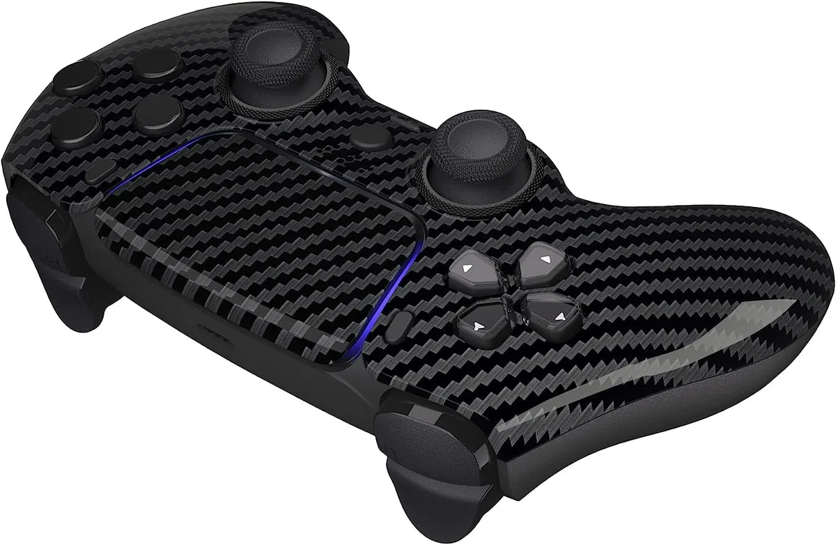 Controller wireless personalizzato compatibile con PS5 - Diversi modelli disponibili (fibra di carbonio lucida PS5)
