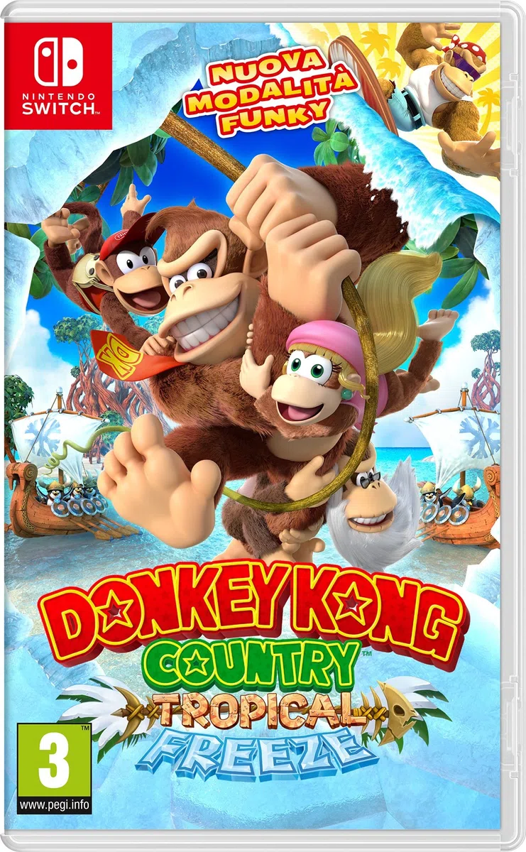 Donkey Kong Country: Tropical Freeze - Videogioco Nintendo - Ed. Italiana - Versione su scheda