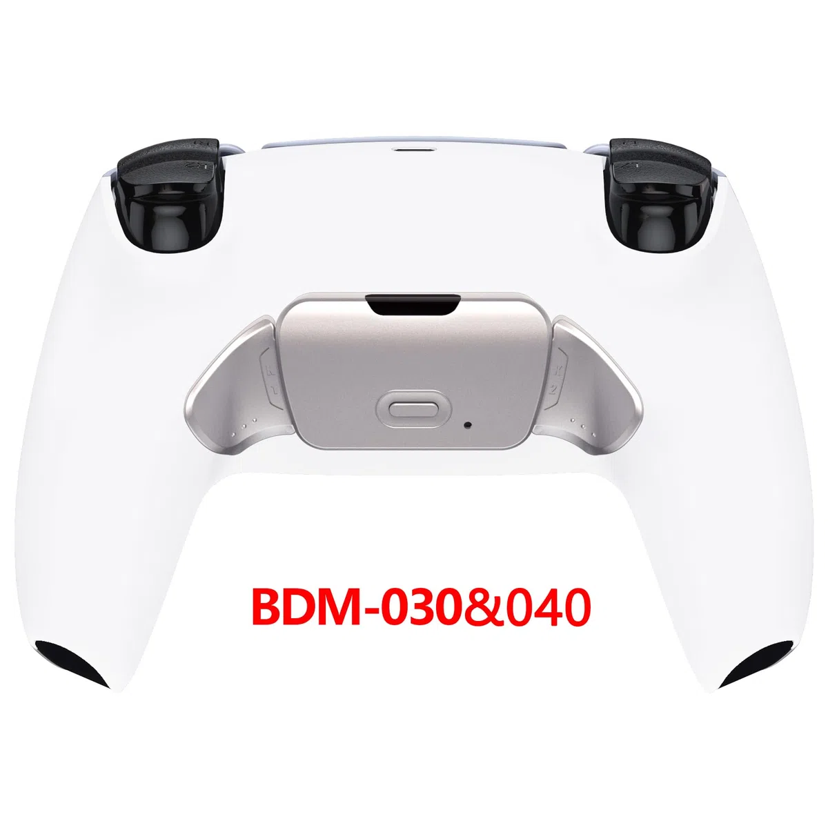 eXtremeRate RISE Remap Kit Programmabile per ps5 Controller BDM-030/040/050,Palette in Metallo Tasti Pulsanti Aggiuntivi Back Button Cover Posteriore per ps5 Joystick-Bianco