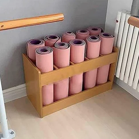 Scaffale portaoggetti per tappetino da yoga con 10 scomparti per organizzare la casa e la palestra
