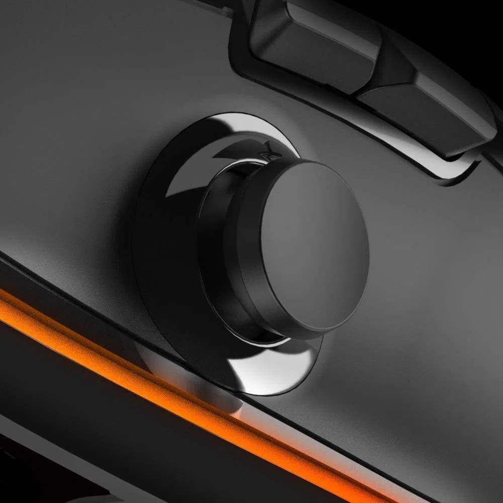 Lexip - Np93 Alpha Mouse da gioco - con joystick interno a 2 assi - Scorrimento definitivo con cuscinetti in ceramica + Peso regolabile + 12 pulsanti programmabili