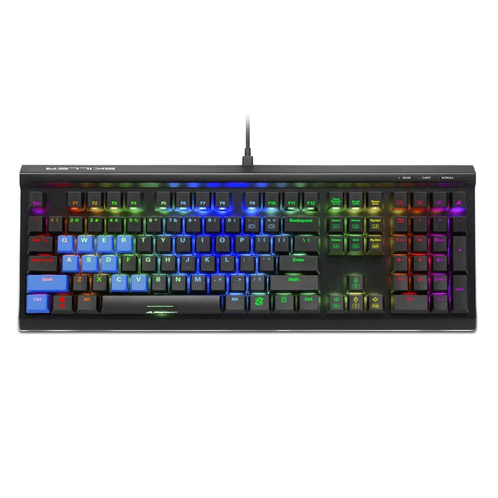 SHARKOON TECLADO GAMING (INGLES) SKILLER SGK60 MECANICO BLANCO