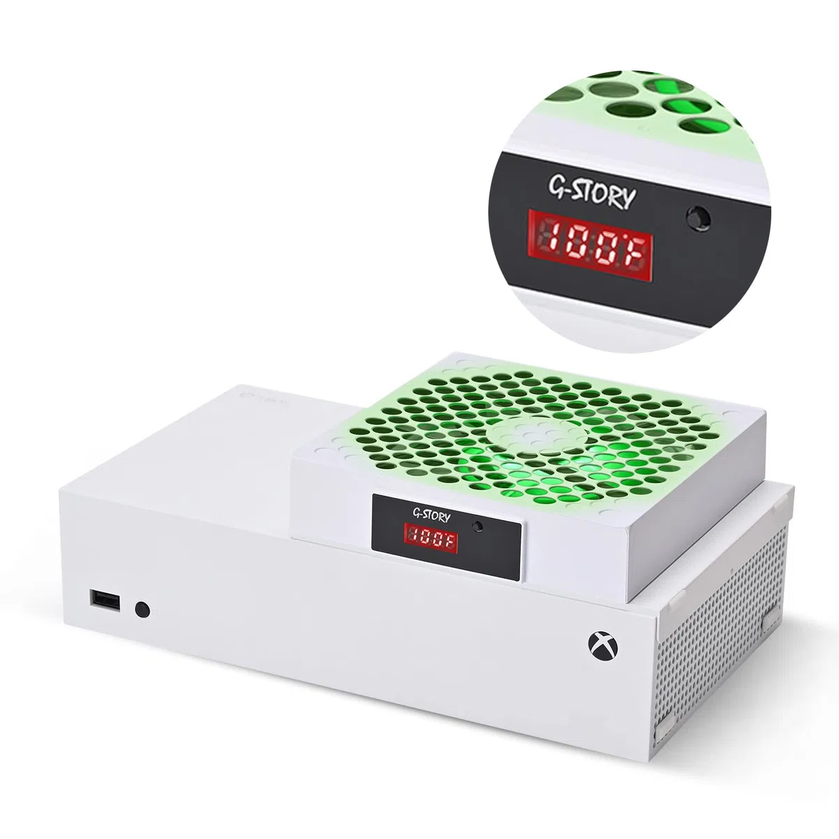 G-STORY Ventola di raffreddamento per Xbox Series S con velocità della ventola automatica regolabile in base alla temperatura, display a LED, raffreddamento ad alte prestazioni, basso rumore, 3