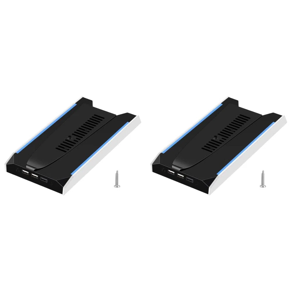 Base console di gioco RGB per PS5 Slim/Pro con ventola di raffreddamento e connettività USB Ventola di raffreddamento universale