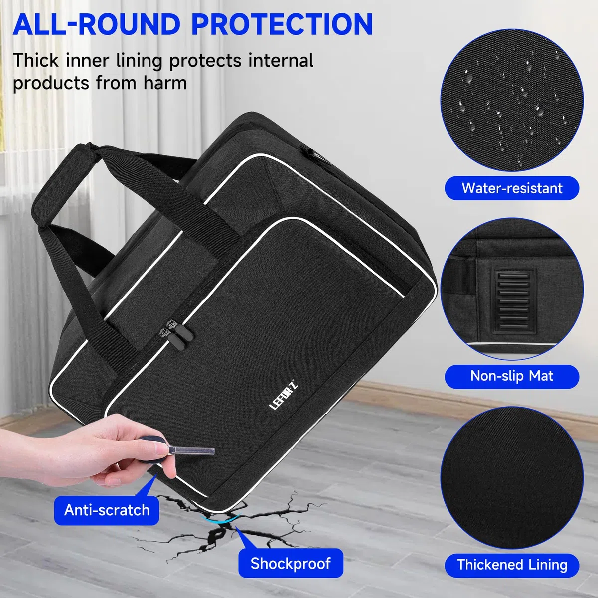 LEFOR·Z Custodia da trasporto compatibile con PS5/PS5 Pro/PS4, borsa da viaggio con imbottitura spessa, compatibile con Playstation 5/PS5 Digital Edition, controller, dischi di gioco, caricabatterie e