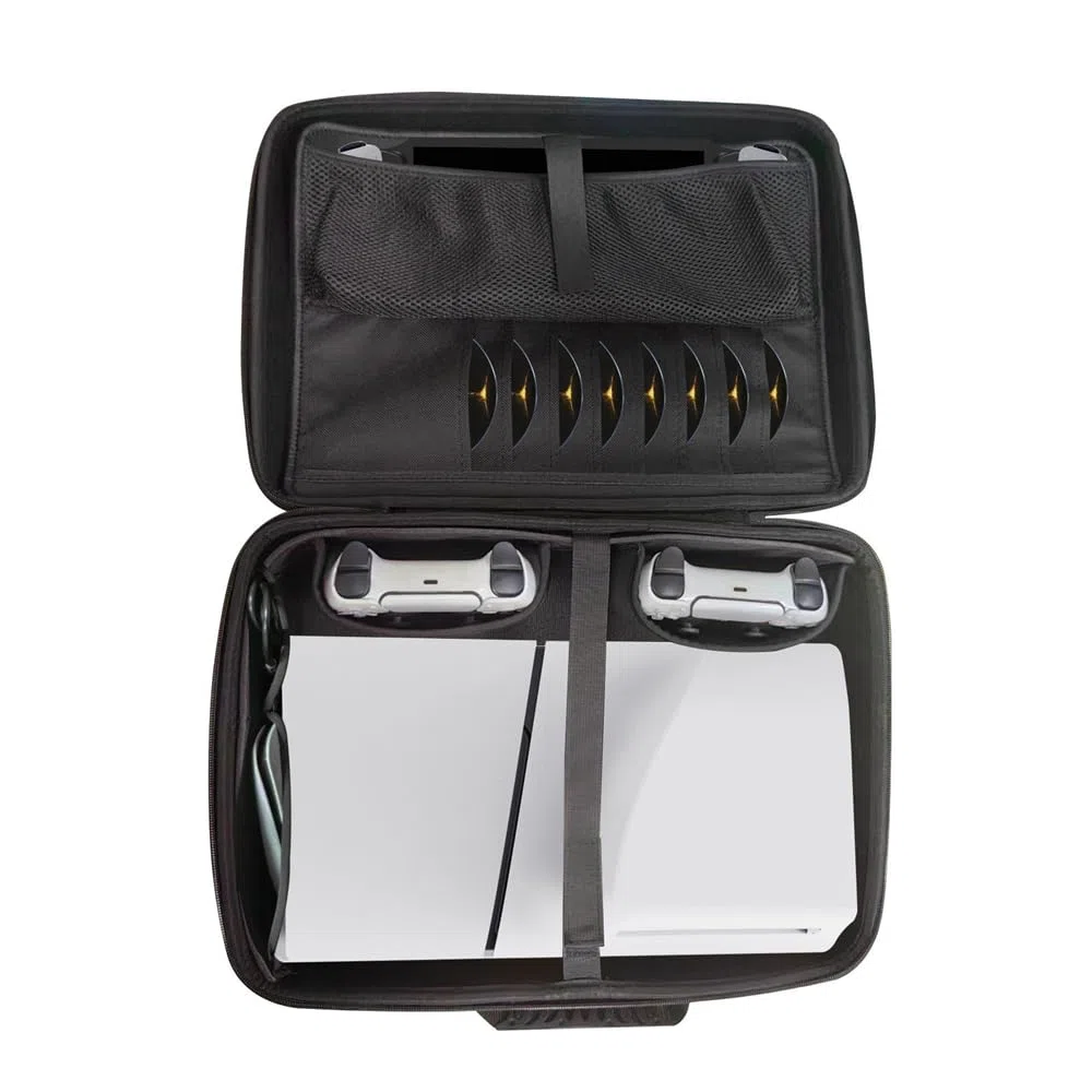 Custodia rigida per PS5 Slim Console, borsa da viaggio protettiva Borsa a tracolla protettiva Borsa a mano per il trasporto della borsa di stoccaggio