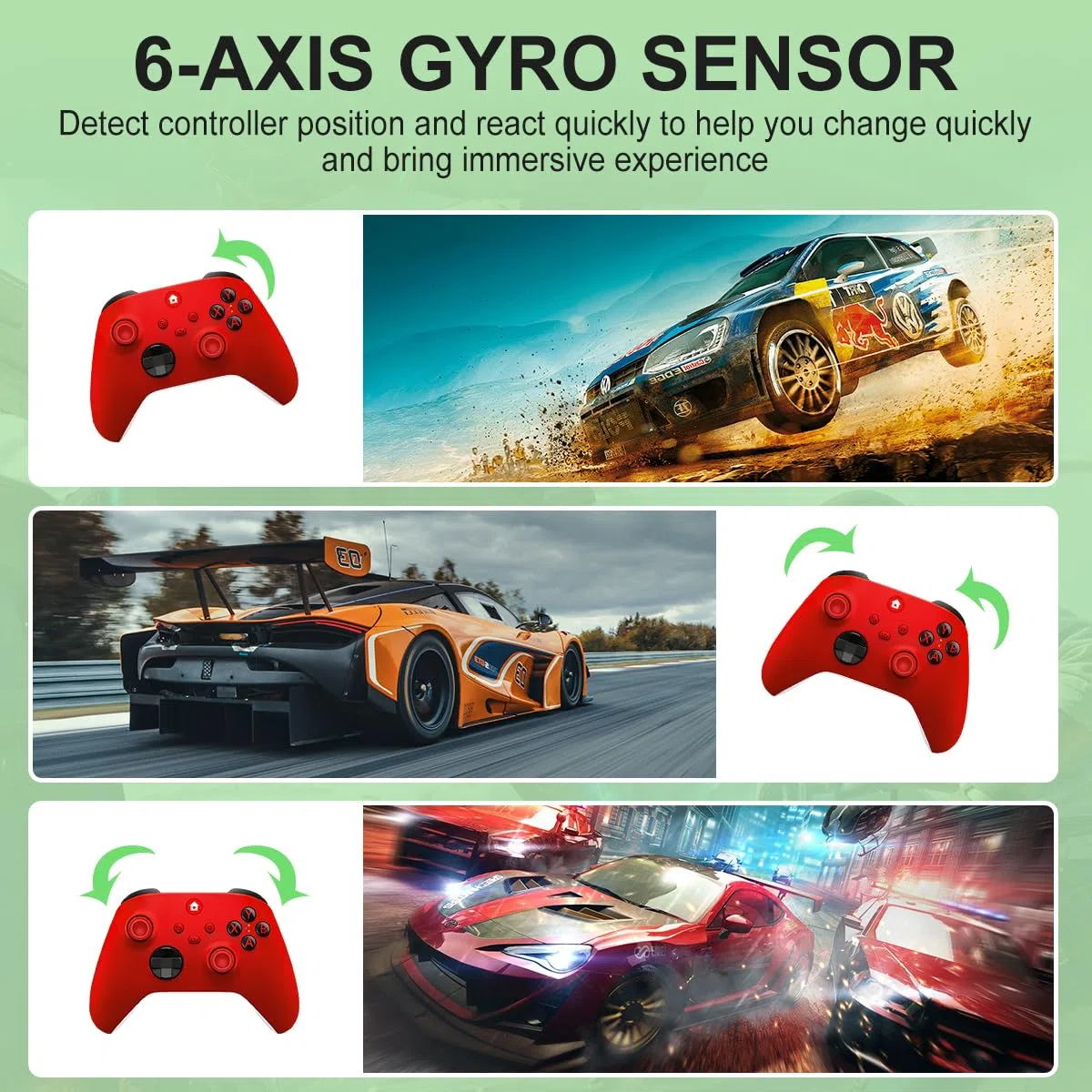 NINIFEI Per Xbox One Controller,Wireless Gaming Xbox Controller | Compatibile con Xbox Series X|S, Xbox One, PC Windows, rosso