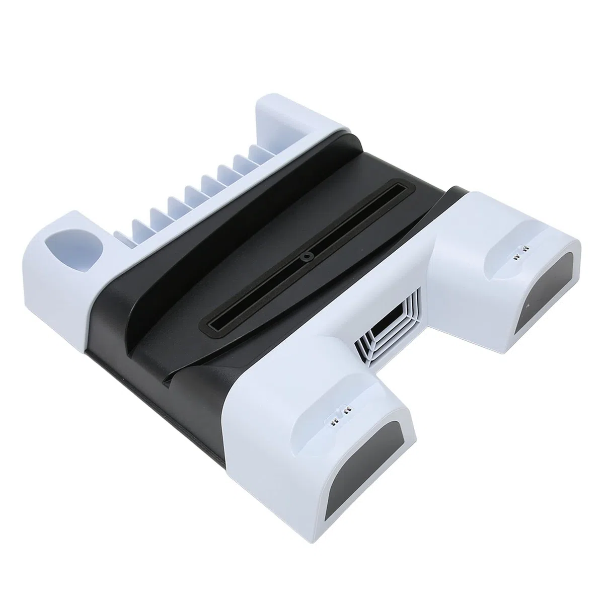 Doppia Stazione di Ricarica, Protezione da Sovraccarico a Ricarica Rapida Supporto per Controller di Gioco Multifunzionale Raffreddamento Efficiente con Luce a LED per Accessori