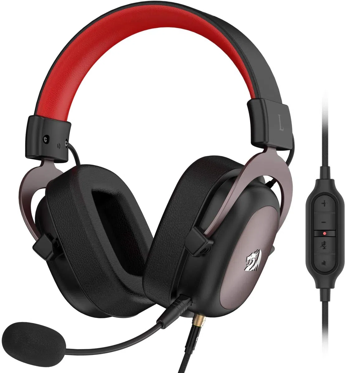 Redragon H510 Zeus Cuffie Gioco Cablato 7.1 53mm Driver | cuffie gioco cablate suono 7.1 surround memory foam driver 53mm microfono rimovibile multipiattaforma PC PS4