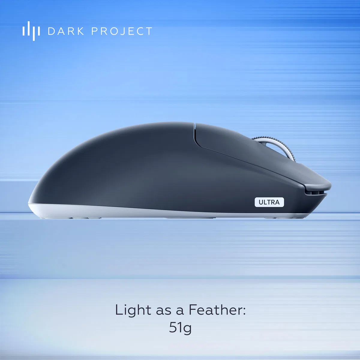 Dark Project Novus Mouse da gioco wireless | Ultra leggero 51g | PixArt PAW3950 | 30K DPI | Frequenza di polling 8K Hz | 6 pulsanti programmabili | Fino a 120 ore di durata della batteria