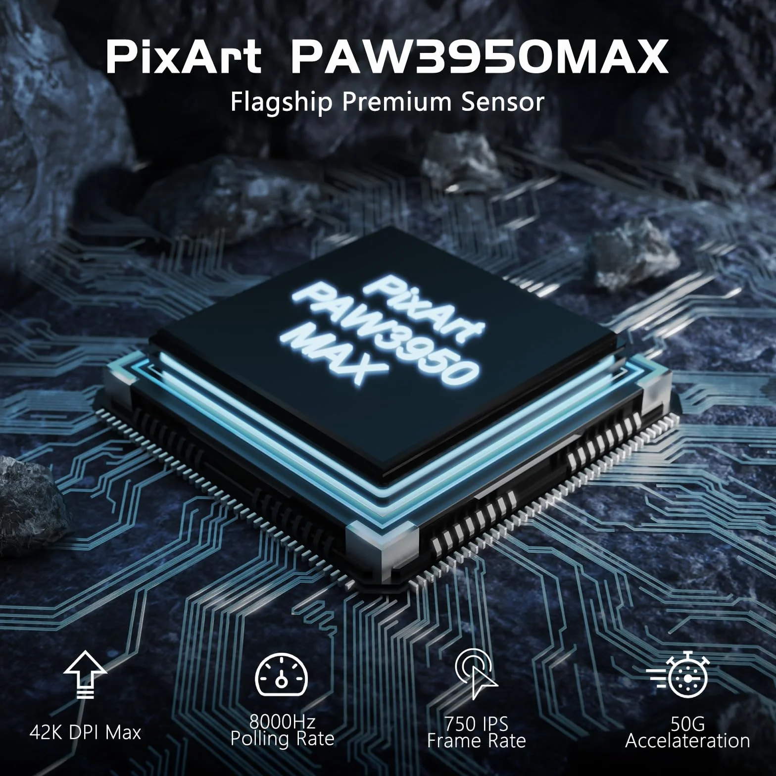 ATTACK SHARK R6 Mouse da gioco wireless 8KHz, SUPERLEGGERO 42g, Nordic 52840 MCU, sensore da gioco PixArt PAW3950MAX, BT/2.4G/Cablato, 6 DPI regolabili fino a 42000, batteria da 250mAh, PC/Mac(bianco)