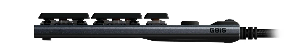 Logitech G 815 tastiera meccanica da gioco, switch tattile GL con profilo piatto, layout scandinavo - carbonio