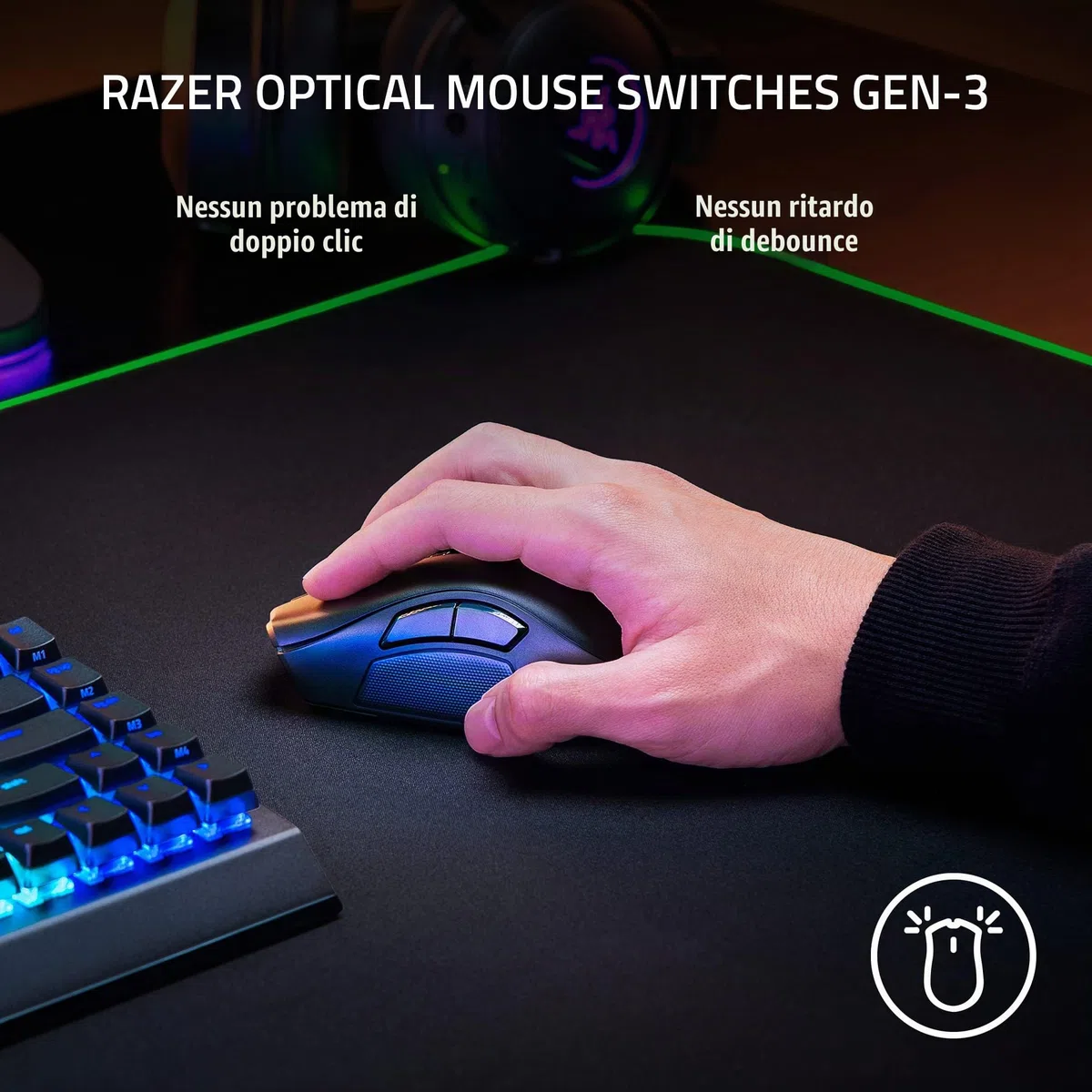 Razer Naga V2 Pro Kabellose MMO-Gaming-Maus Maus mit neigbarem HyperScroll Pro-Mausrad (RZ01-04400100-R3A1)