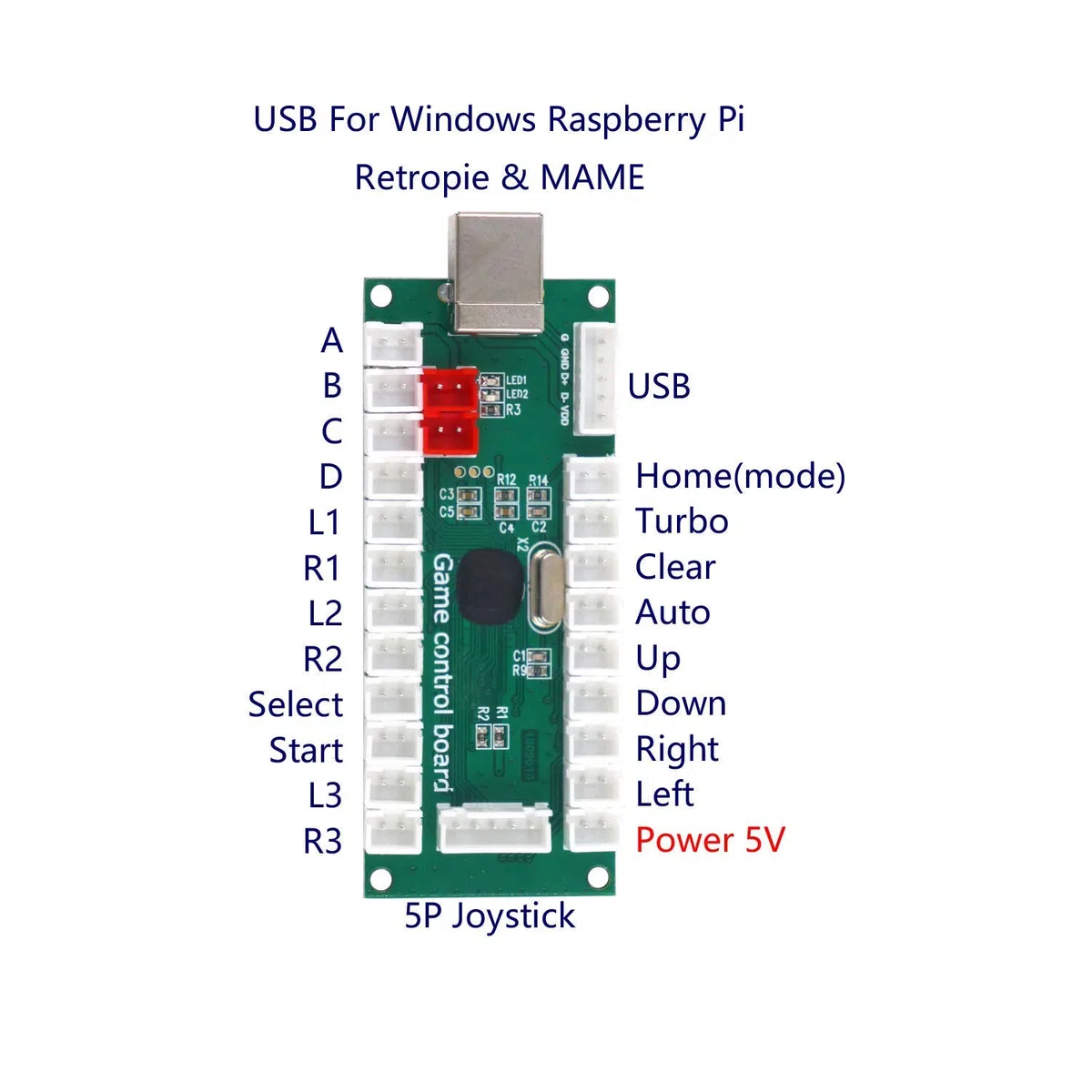 SJ@JX Arcade Game 2 Player Controller DIY Kit Microswitch Button 4&8 Way Joystick Zero Delay USB Encoder Fighting Stick Handles Console for PC MAME Raspberry Pi Retropie