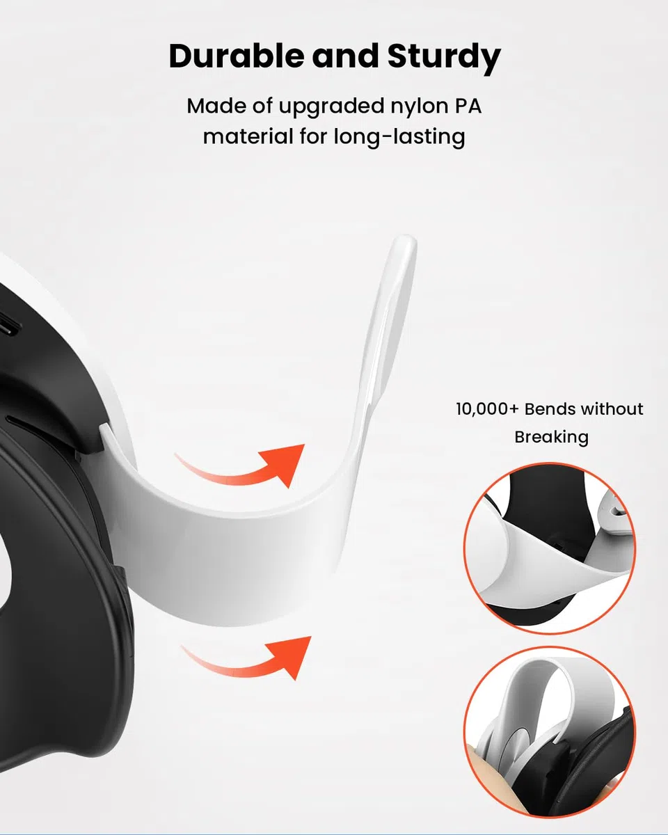 GEEKERA Headstrap Compatibile con Meta-Quest 3/Q3S, Fascia per la Testa RGB con Batteria da 10000 mAh, Regolabile e Ricaricabile Rapidamente, Accessorio VR, Tempo di Gioco Prolungato di 4 ore