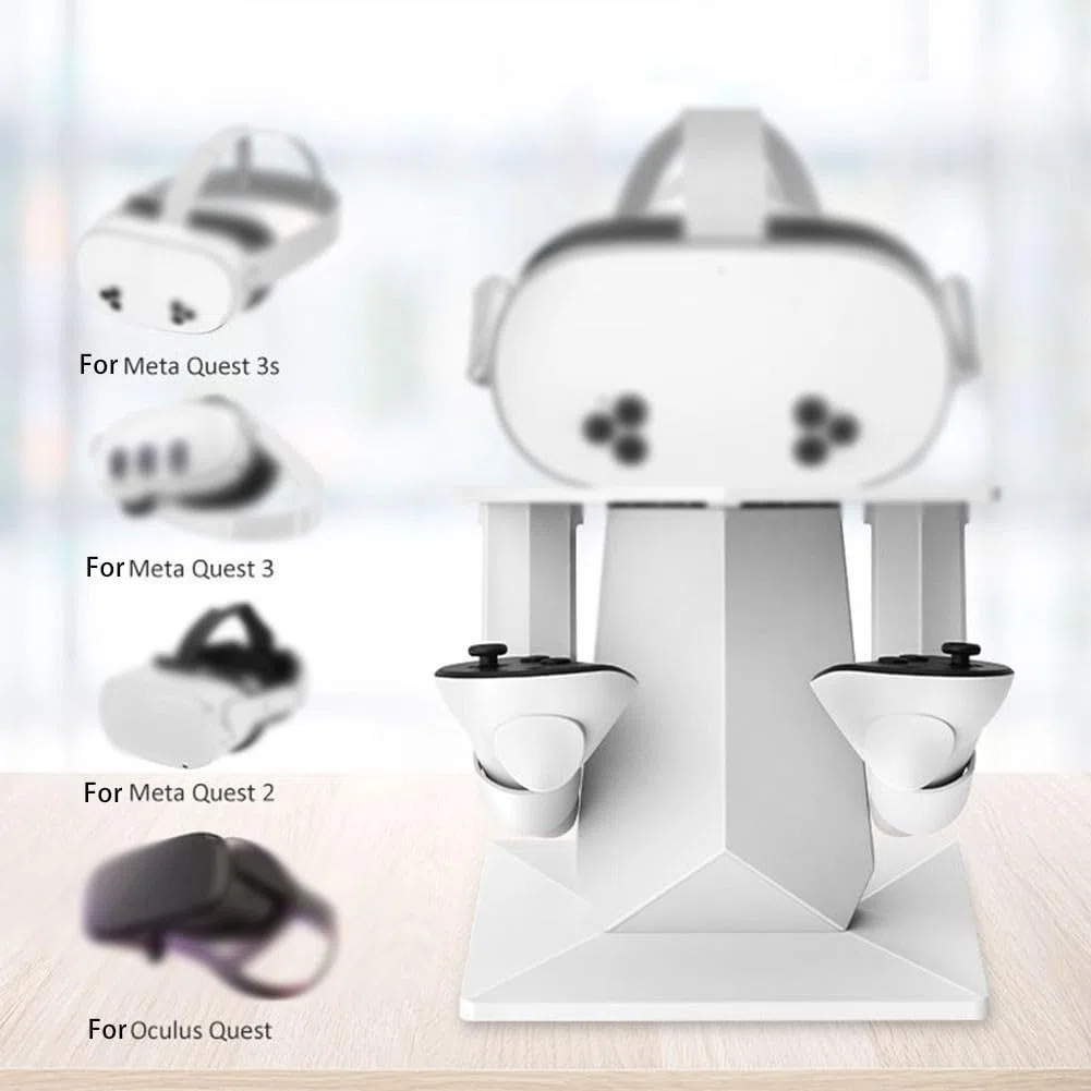 Supporto per cuffie VR, soluzione salvaspazio per gaming, costruzione durevole, compatibile con tutte le cuffie VR