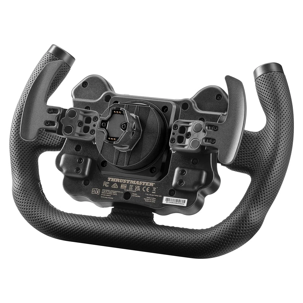 Thrustmaster EVO Racing 31U Leather Volante Add-On - PS5, XBOX e PC | Design a U, per monoposto ed endurance, hub rimuovibile, palette Mag-Shift, 25 pulsanti programmabili, 4 selettori