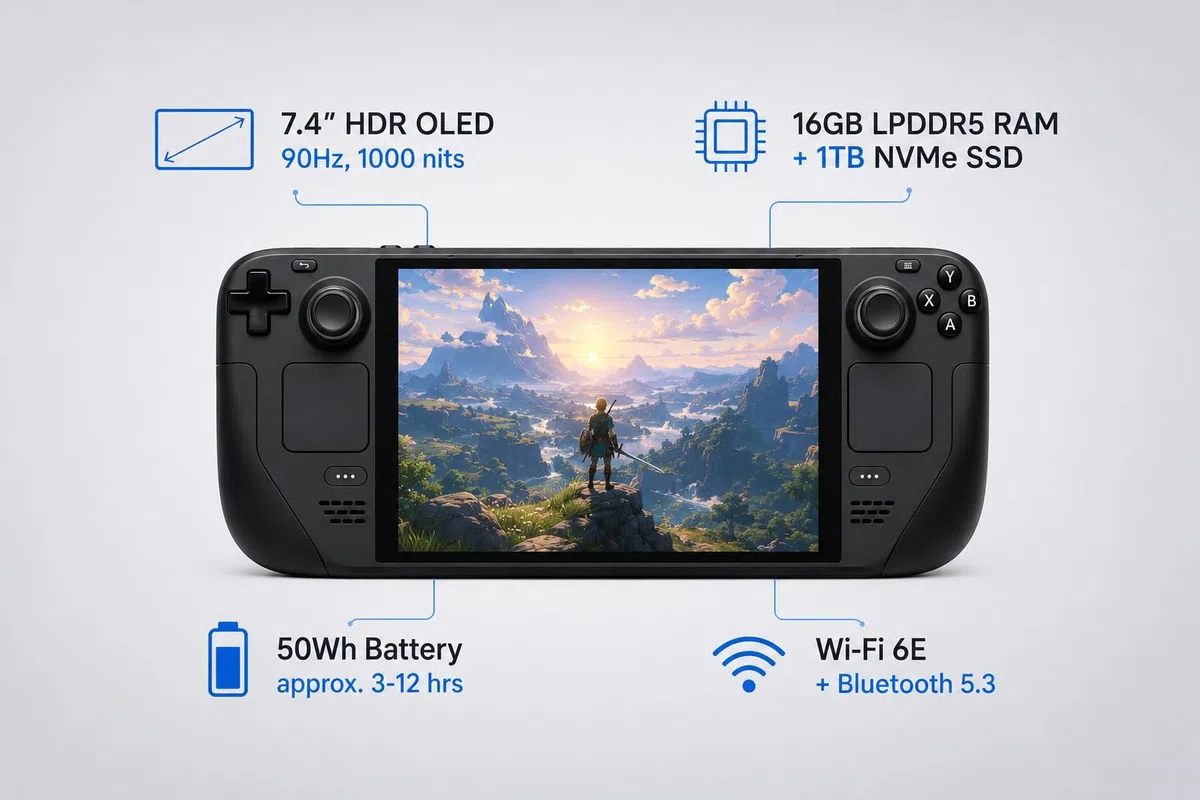 Valve Steam Deck - 1tb Console - OLED (UK) (PC)