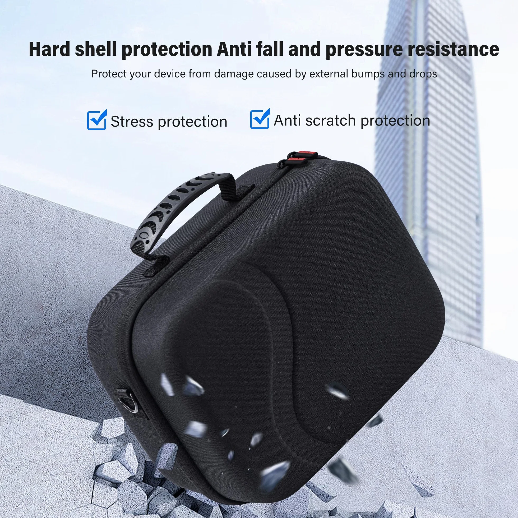 Grande custodia da trasporto per Meta Quest 3S, custodia da viaggio rigida compatibile con BOBOVR S3 Pro/Kiwi Battery Head Strap, Oculus Quest 3S Controller e altri accessori, grande borsa da viaggio