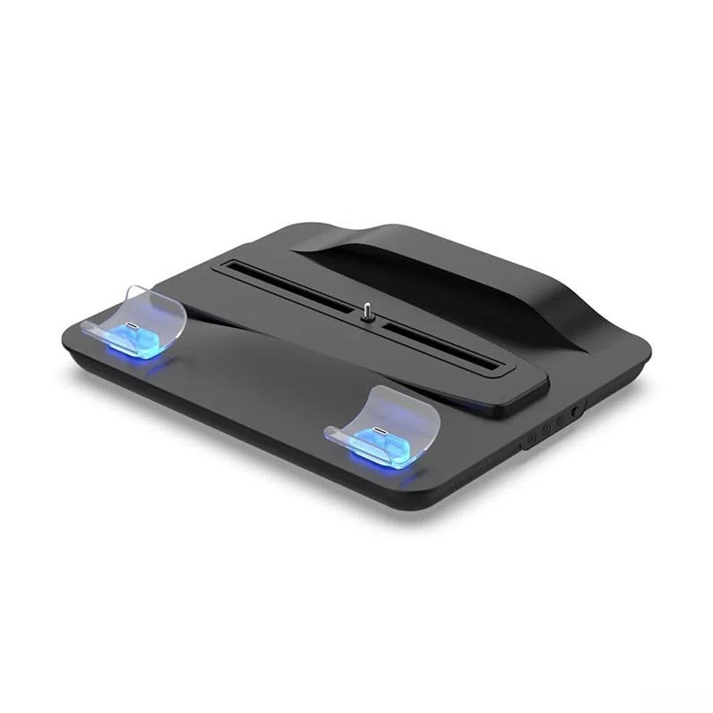 Docking station per controller PS5 ricarica efficiente con sistema di raffreddamento integrato e controlli ventola (bianco)