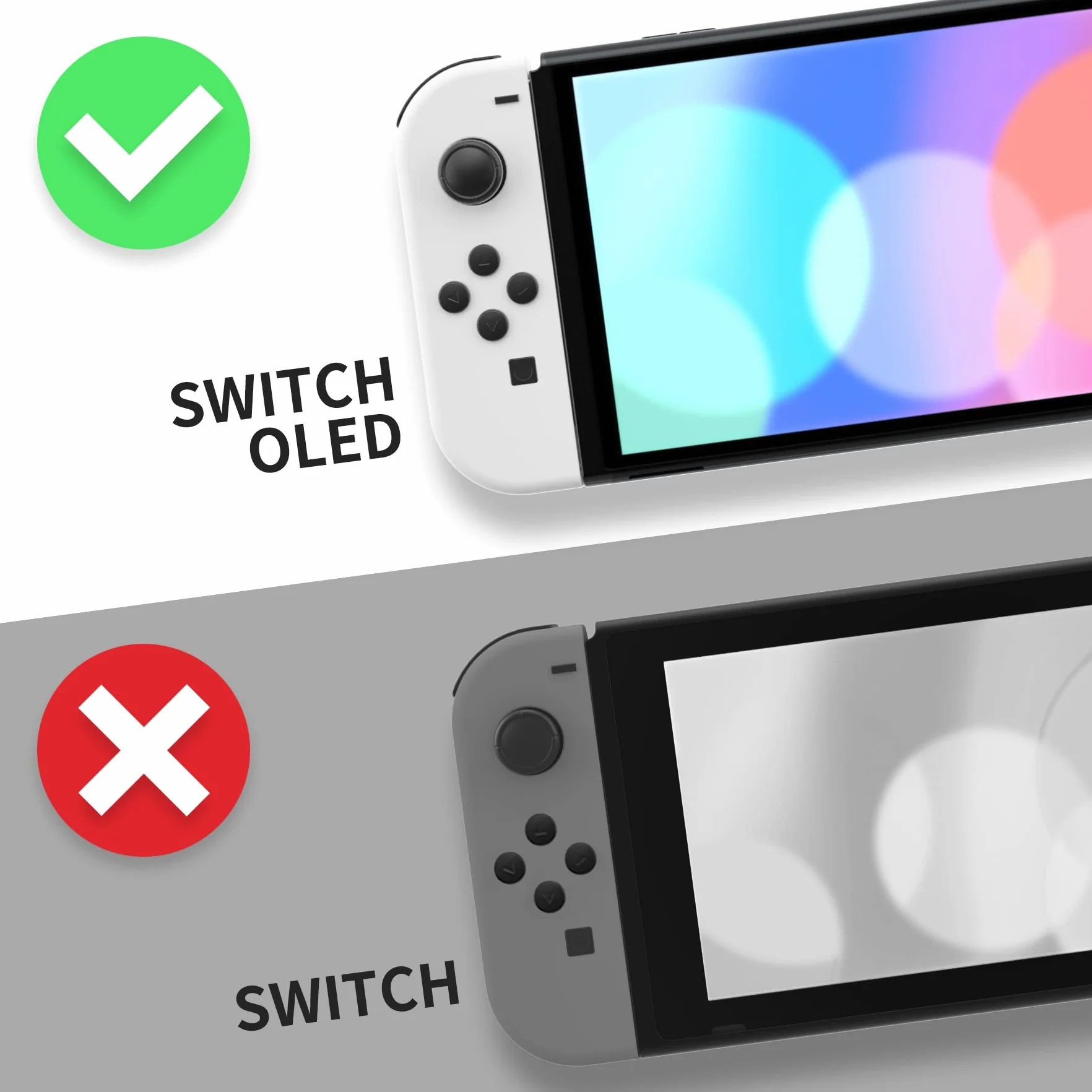 eXtremeRate Cover Pulsanti Tasti Ricambio per Nintendo Switch OLED Console Joycon,Custodia Posteriore Controller Scocca&Supporto Kickstand Metallo per Nintendo Switch OLED-Rosso Vampiro