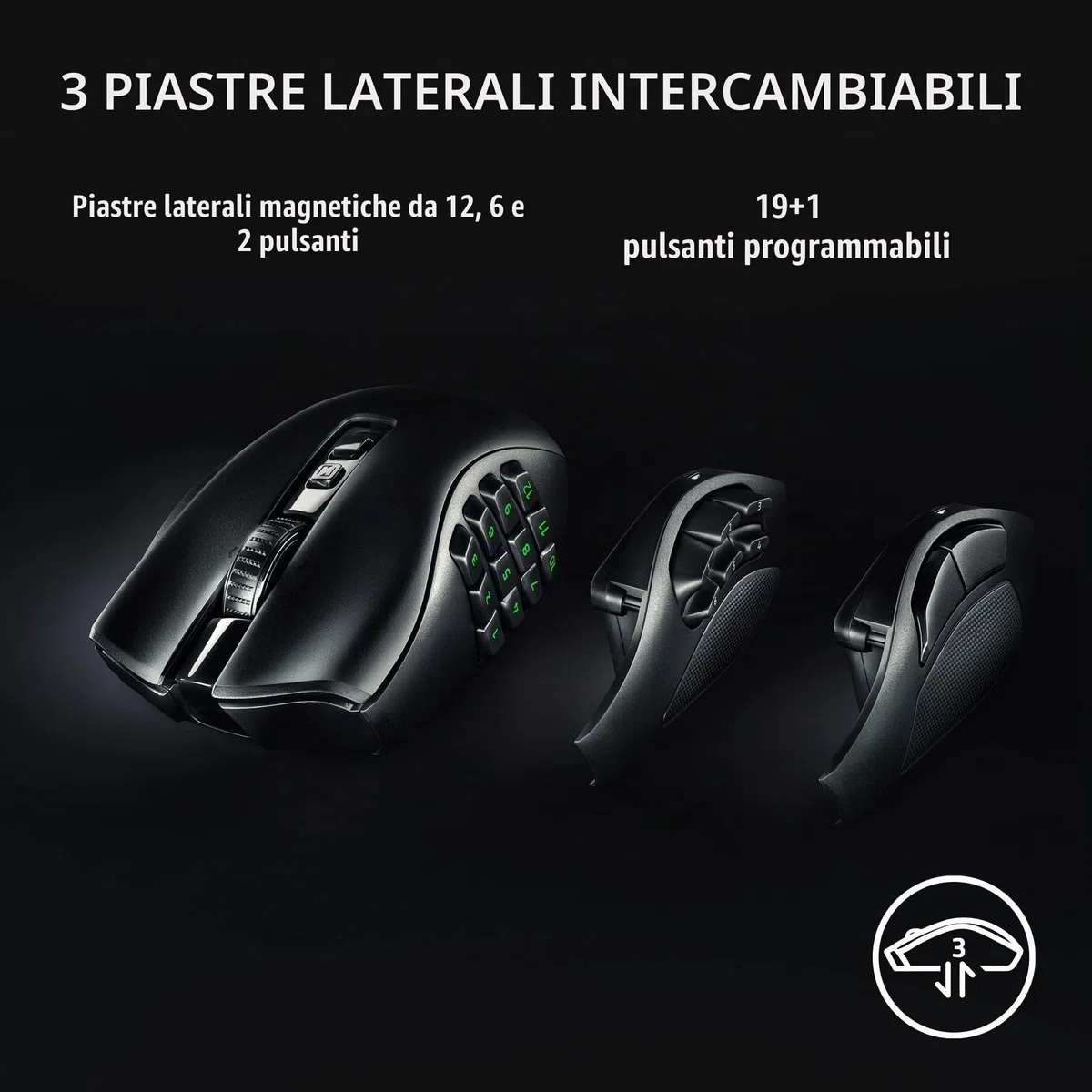 Razer Naga V2 Pro Kabellose MMO-Gaming-Maus Maus mit neigbarem HyperScroll Pro-Mausrad (RZ01-04400100-R3A1)