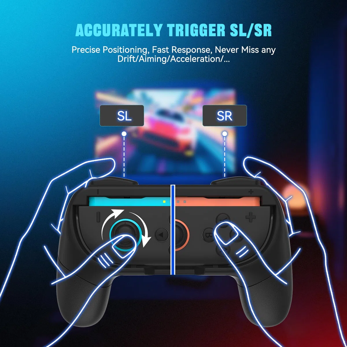 Sioenl Manopole per Nintendo Switch 2 Joy-Con [2 pezzi], kit di maniglie ergonomiche resistenti all'usura antiscivolo per controller NS 2 Joy-Cons Set di custodie per controller Switch 2 Joy Cons