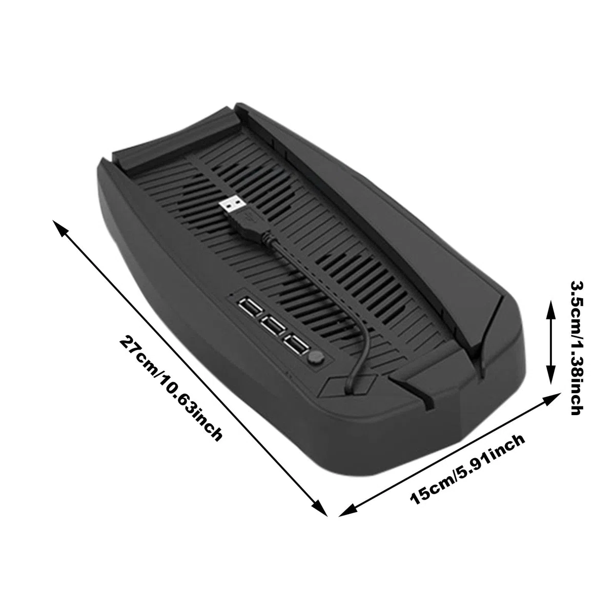 Supporto Verticale Supporto PS5 con Ventola e Stazione di Ricarica a Doppio Controller Dock for 5 Console PS5 Ventola Regolabile a velocità UHD T0/1/1