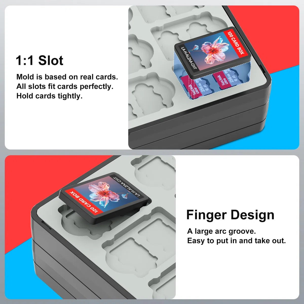 fivtek Switch Game Case per Nintendo Switch 2/Switch/OLED/Lite, custodia magnetica Switch-2 con 120 cartucce e 240 slot per schede Micro SD, organizer portatile da viaggio per carte da gioco