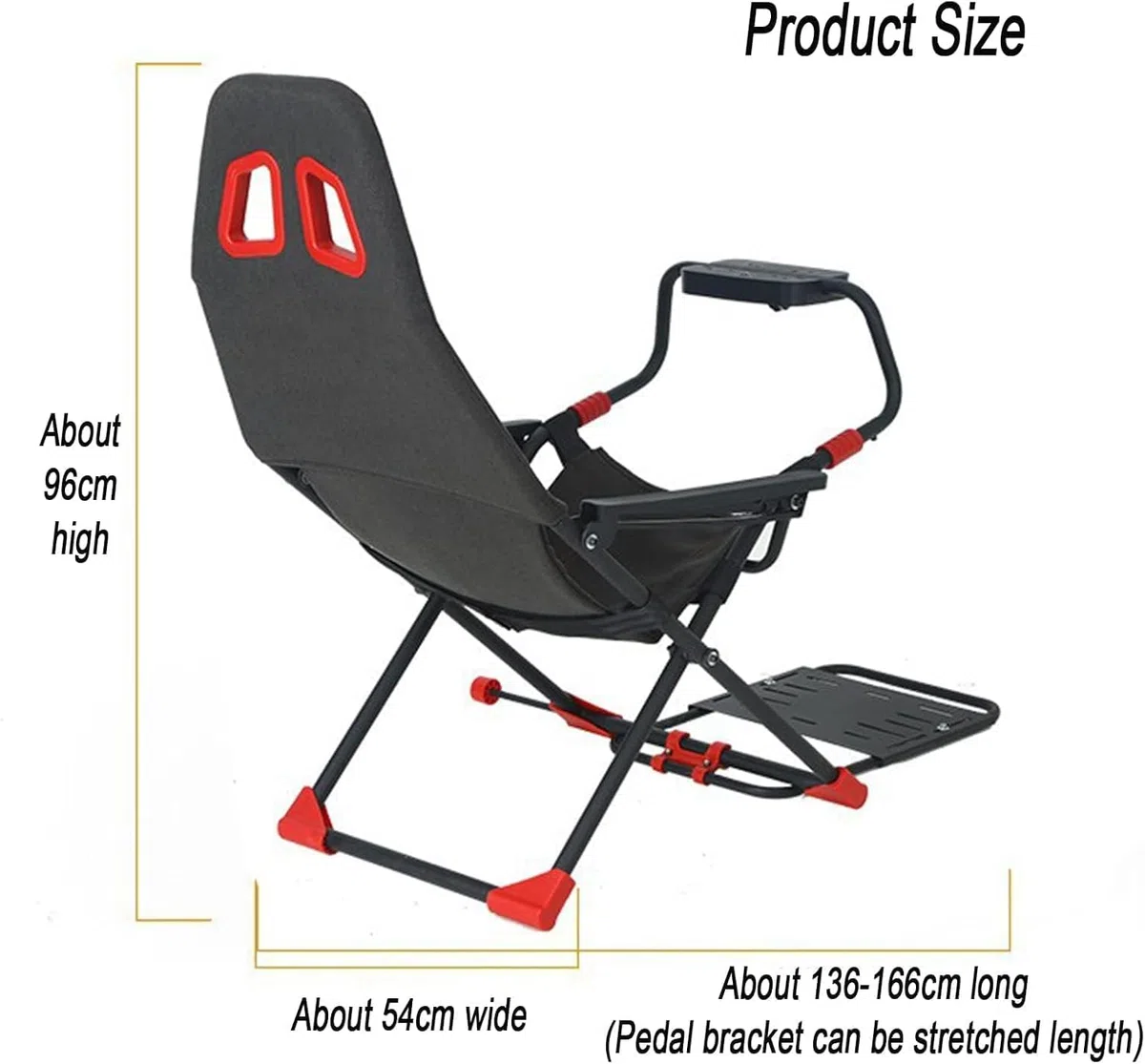 Racing Simulator Cockpit con supporto ruota regolabile e sedile ergonomico, design pieghevole per Xbox, PS4, PC