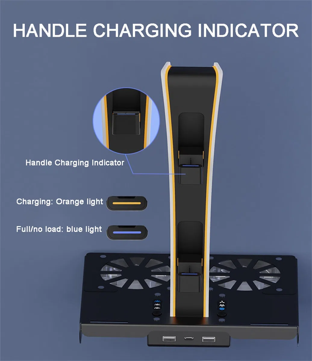 Kit di montaggio a parete per PS5/PS5 Slim con stazione di ricarica e ventole di raffreddamento, accessori per montaggio a mensola PS5/PS5 SL (disco e digitale), supporto da parete in acciaio con