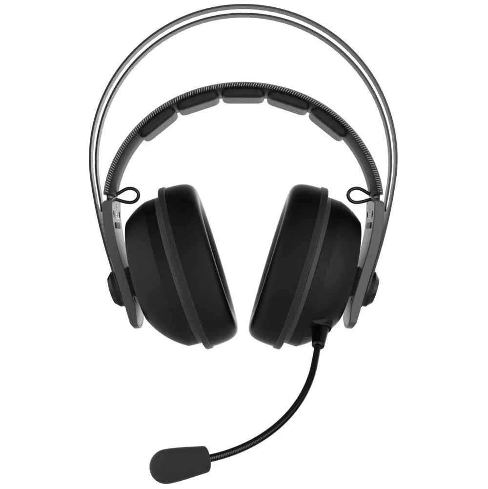 ASUS TUF Gaming H7 Wireless Cuffie su PC e PS4, Audio virtuale 7.1 integrato, Robusta fascia in acciaio, colore Nero.