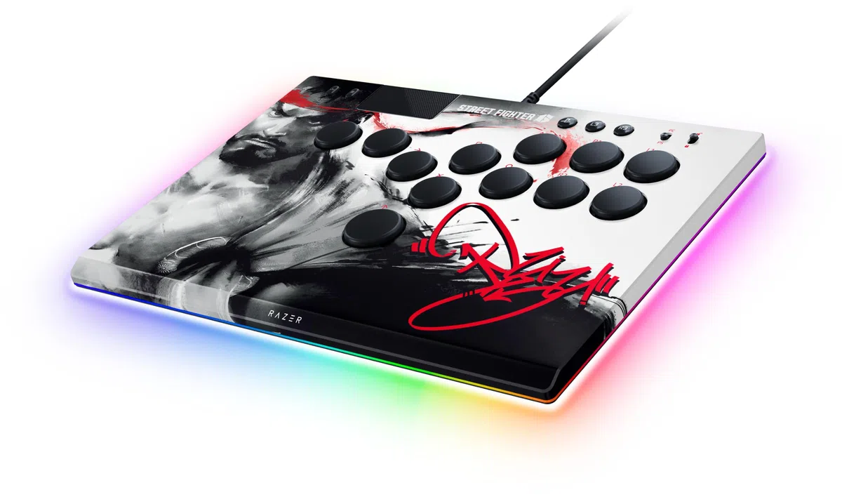 Razer Kitsune Ryu Edition - Controller ottico da sala giochi per PS5 e PC - Layout con 4 pulsanti direzionali di precisione - Interruttori ottici lineari piatti | Edizione Ryu