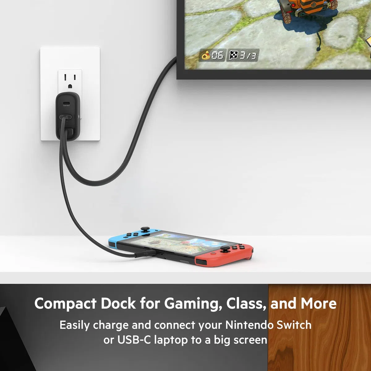 Belkin Dock di ricarica PD da 45 W con USB-A, USB-C e HDMI | Combina ricarica rapida con connettività espansa, ideale per MacBook, laptop e PC home office e configurazioni da scrivania