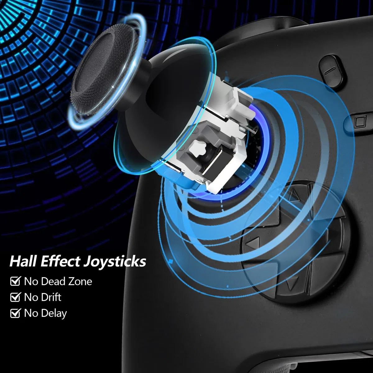 DoJoZone Controller PC, PC Controllers Wireless con Base Ricarica, Hall Effect Joystick/Trigger, RGB, Turbo, Giroscopio, Bluetooth/2,4G Joystick Compatibile con Windows PC/Switch2/Switch/Steam/Android