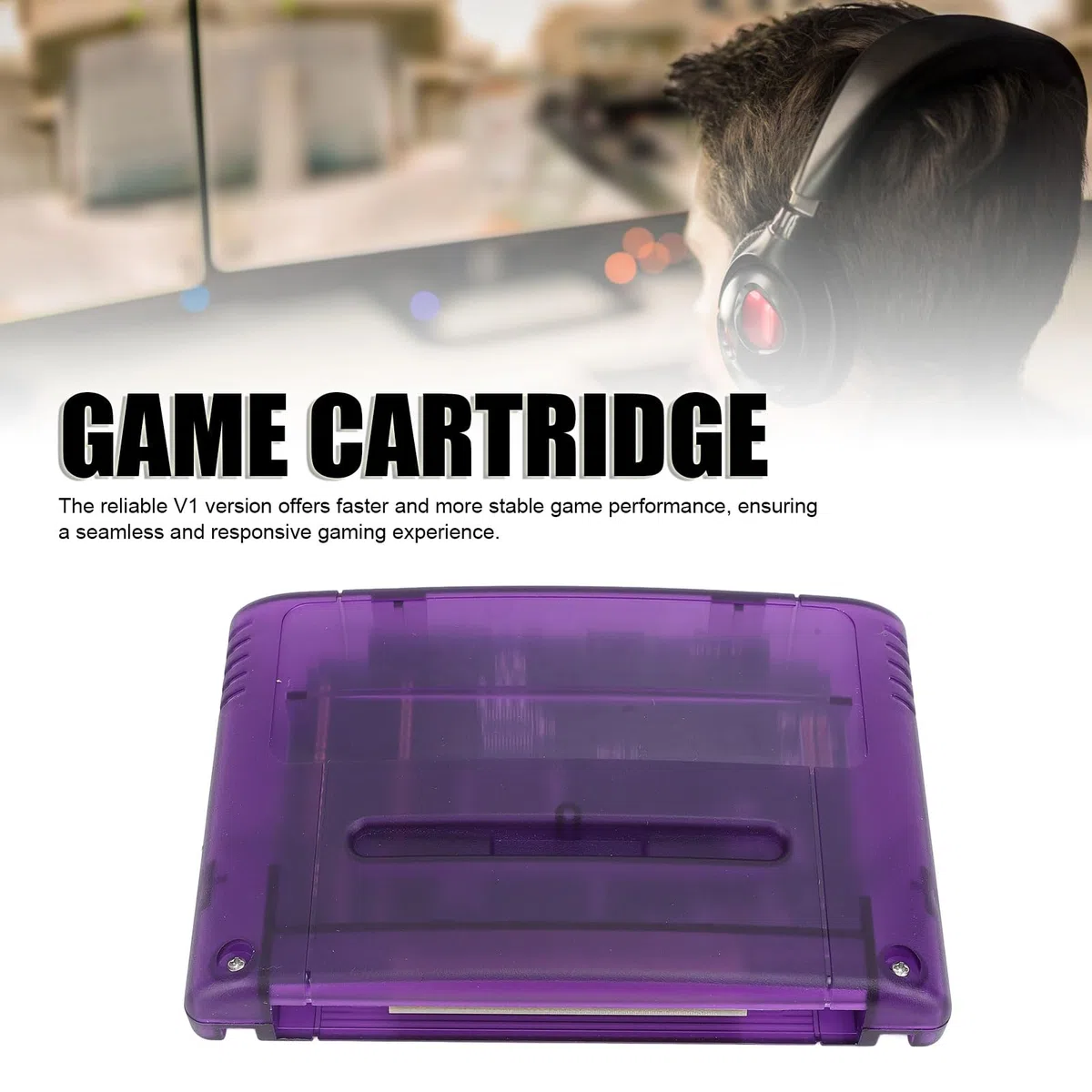 CCYLEZ Game Cartridge Professional 3000 in 1, scheda di memoria da 8 GB ad alta velocità per SNES per console di gioco SFC, supporta FAT16 e FAT32 con capacità scheda da 32 GB (trasparente)