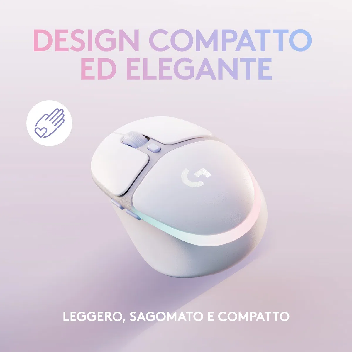Logitech G705 Mouse Gaming Wireless | LIGHTSYNC RGB, LIGHTSPEED Wireless, Bluetooth, Leggero, PC/Mac/Laptop - Blanco
