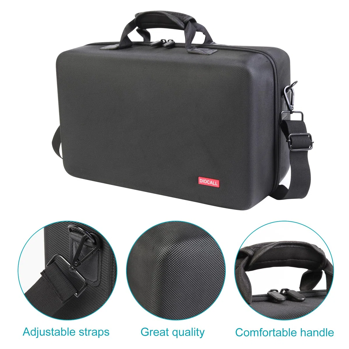 Diocall Custodia rigida compatibile con PS5 Slim 2023, custodia protettiva da viaggio per console PlayStation 5 Slim, controller DualSense, accessori